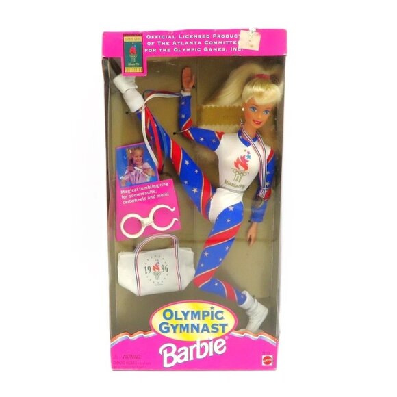 Vintage 1996 Mattel Olympic Gymnast Barbie Doll New in Box Never Opened - Picture 1 of 2